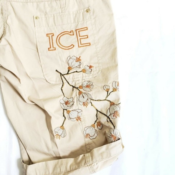 Ice Iceberg Capri Pants - Tan - Picture 3 of 4